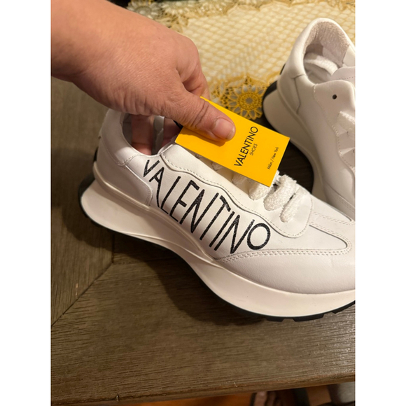 Valentino Shoes - Women's Valentino White Black Sneakers Size 9